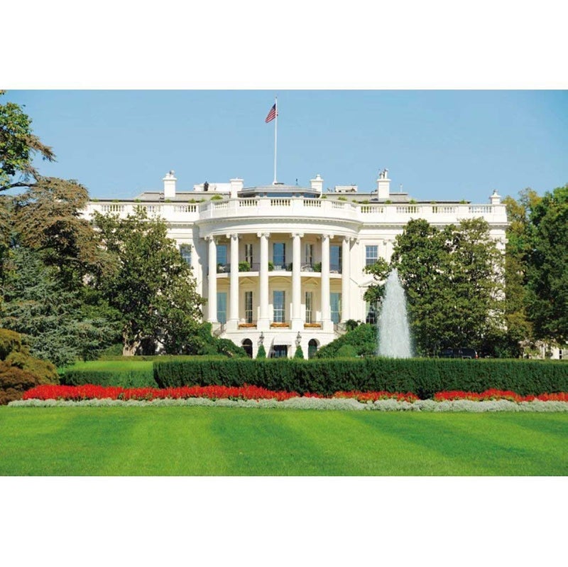 DASHAN 7x5ft Polyester White House Washington DC Backdrop United States of America Capital City Landmark White House Photography Background USA Party Decor Kids Adult Portrait YouTube Photo Props - Image 1
